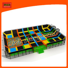 Rectangular Big Kids Indoor Fitness Trampoline Park Equipment